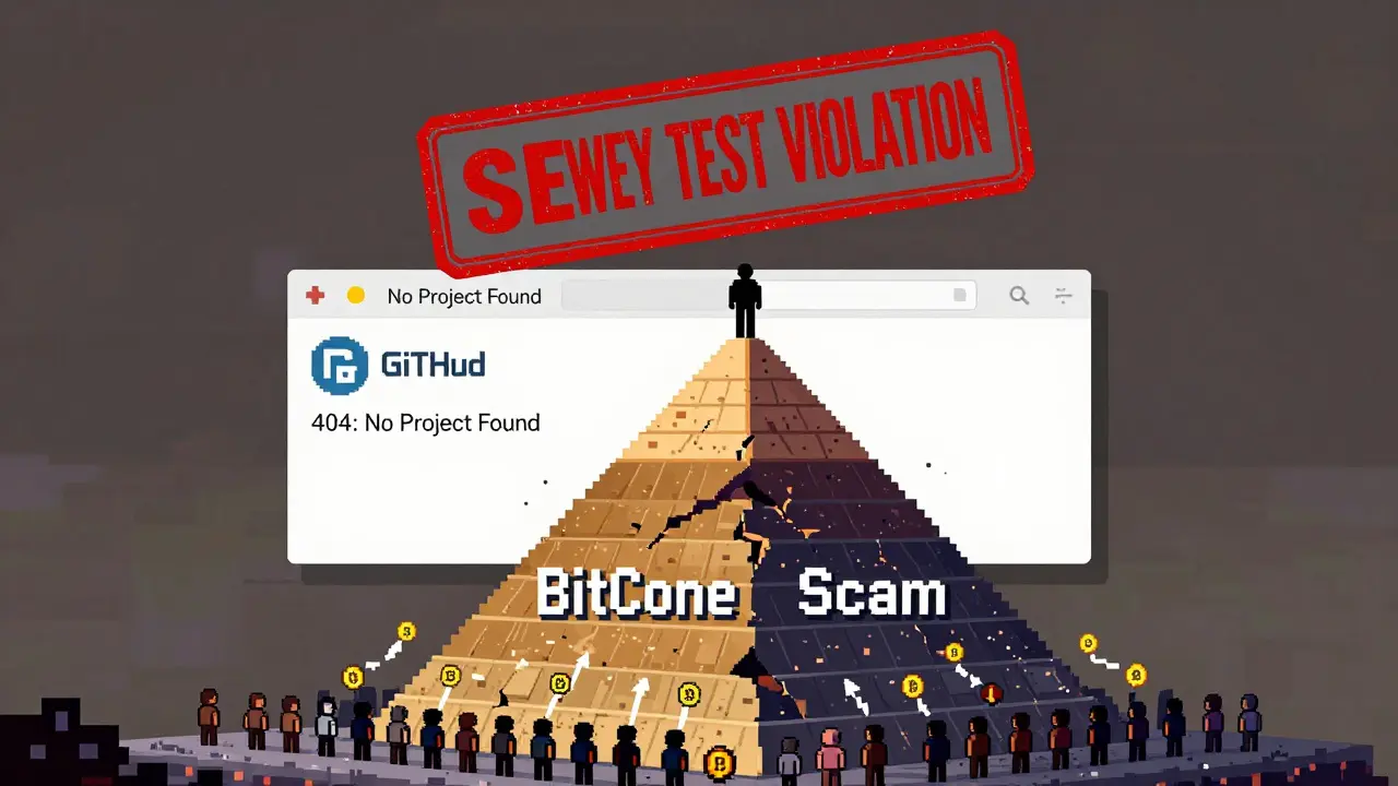 A crumbling pyramid scam with victims sending crypto to faceless scammers.
