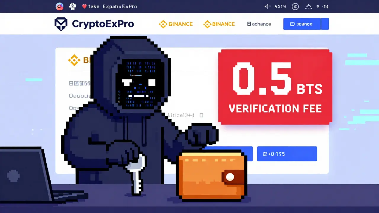 A pixelated digital thief stealing crypto from a wallet using a seed phrase key.