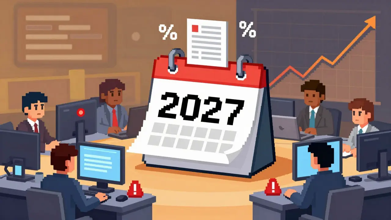 Pixel art depicting the start of crypto taxes in South Korea in 2027