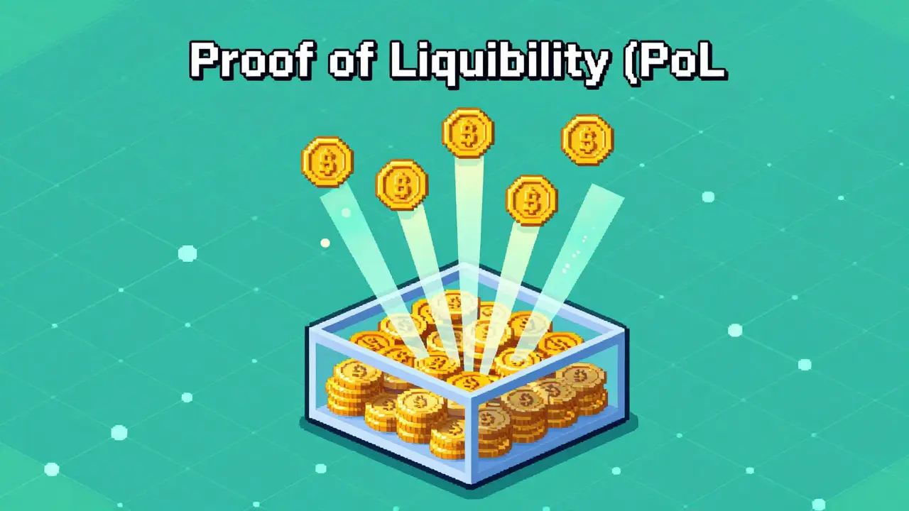 Pixel art showing assets earning rewards via Proof of Liquidity on Berachain