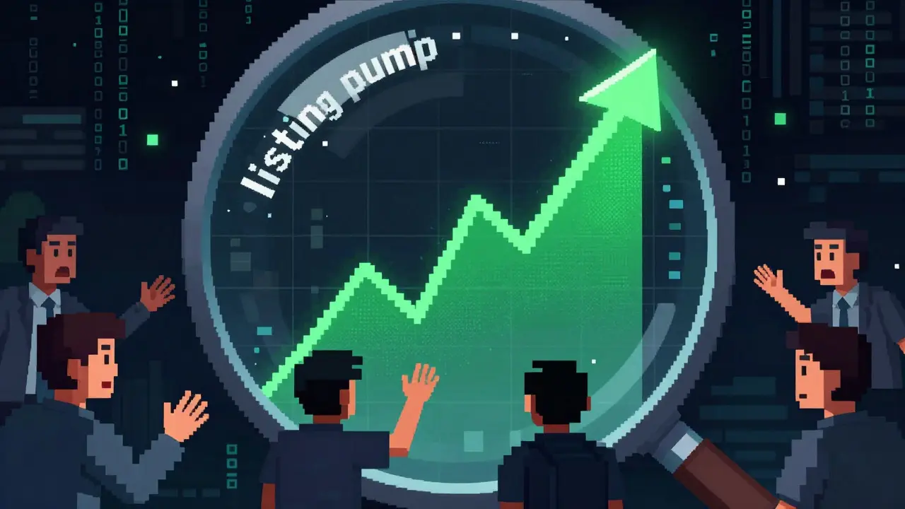 Pixel art of a volatile chart spiking due to speculative trading activity