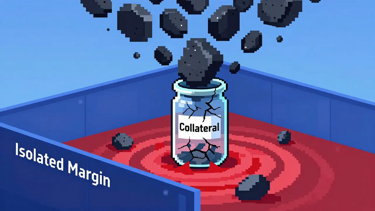 Pixel art of cracking collateral jar under market pressure