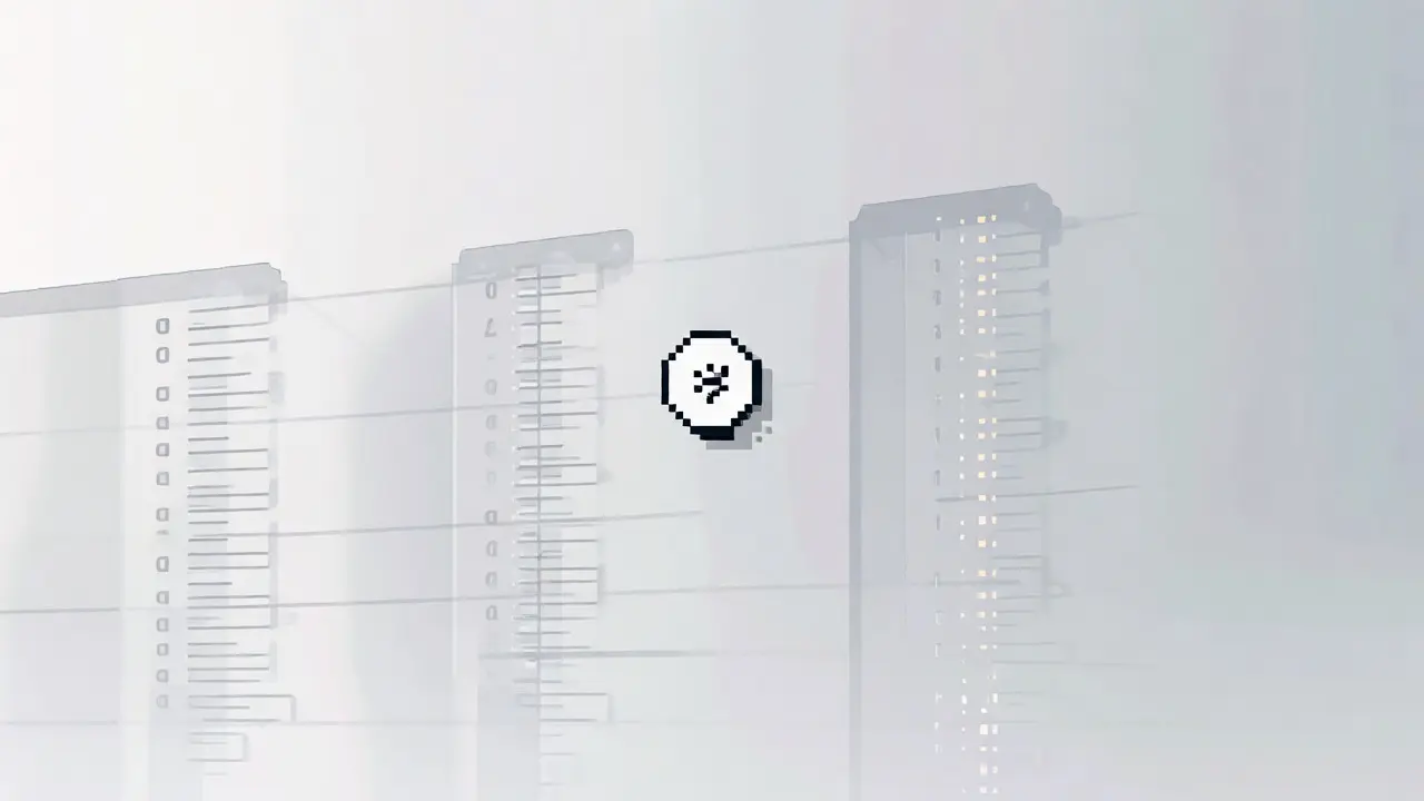 Minimalist pixel art of a lone coin in empty space representing low liquidity.